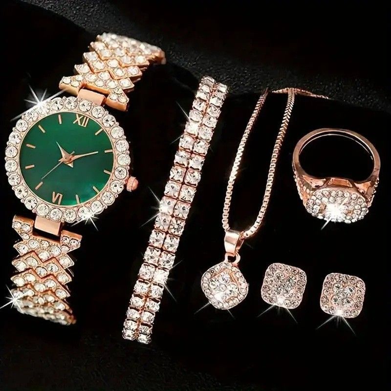 Women's Cornucopia Diamond Watch suit Explosions 5pcs Bracelet Accessories