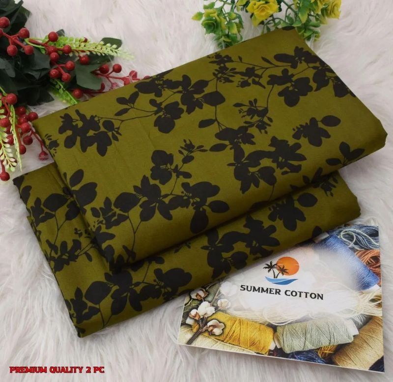 Elegant Printed Polo Catton Unstitched #Article No 38