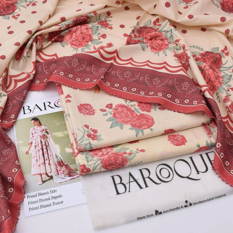 3 Pcs Women's Unstitched Digital Print Suit #Article No 23