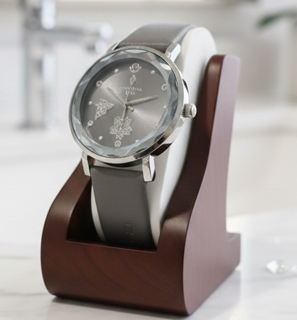 Crystal Time Womens Strap Watch With Crystal Embellishments On The Dial Premium Quality Elegant Design