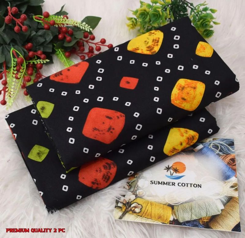 Elegant Printed Polo Catton Unstitched #Article No 27