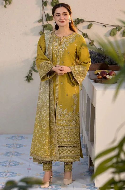 4 PC Embroidered Unstitched Women's Suit #Art 13