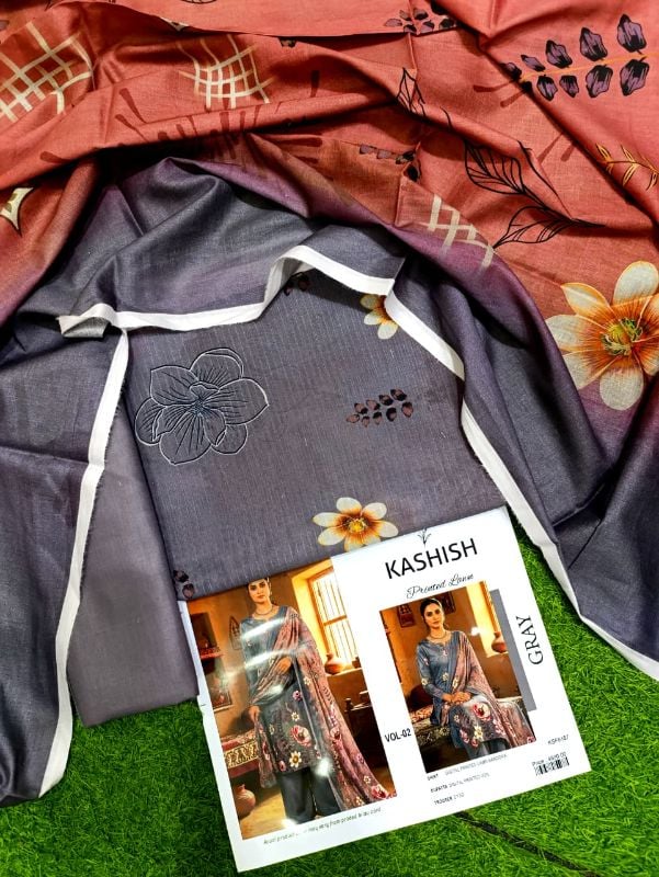 Kashish Bana Dora 3 Piece Premium Printed Lawn Shirt Premium Cambric Trouser And Premium Printed Pure Voil Lawn Dupatta (6)