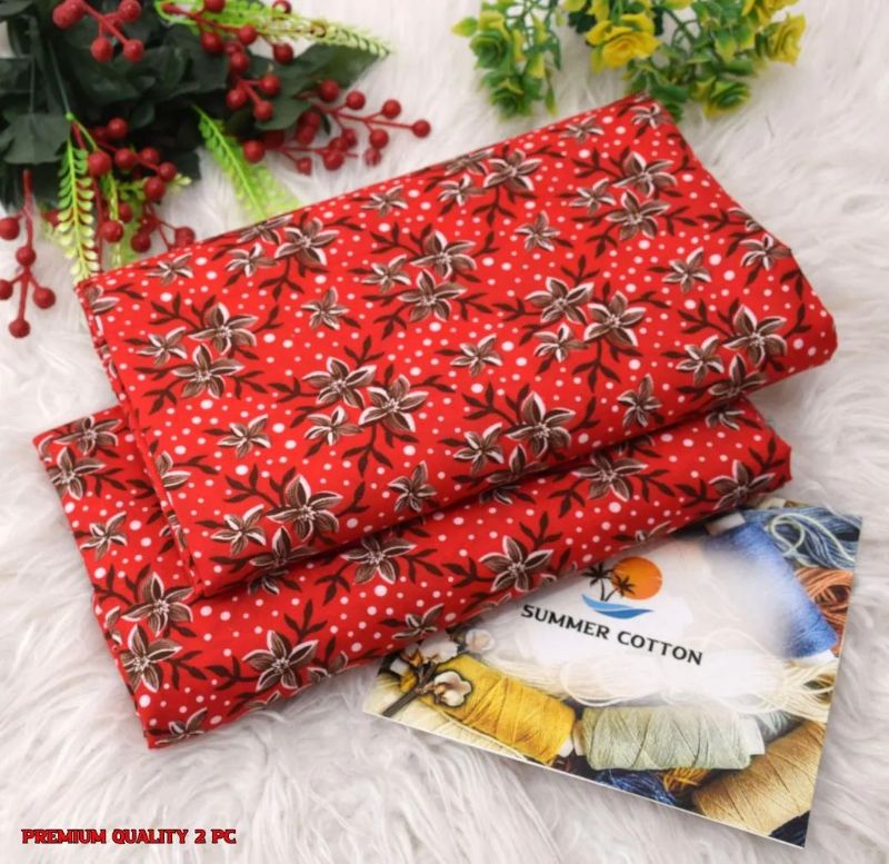 Elegant Printed Polo Catton Unstitched #Article No 32