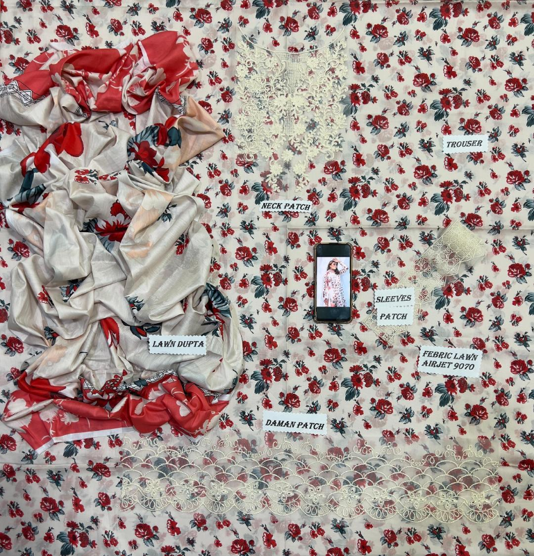 3 Pcs Women's Unstitched Digital Print Suit #Article No 30