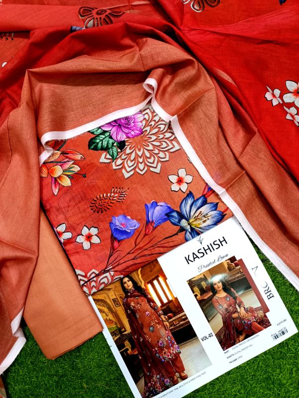 Kashish Bana Dora 3 Piece Premium Printed Lawn Shirt Premium Cambric Trouser And Premium Printed Pure Voil Lawn Dupatta (7)