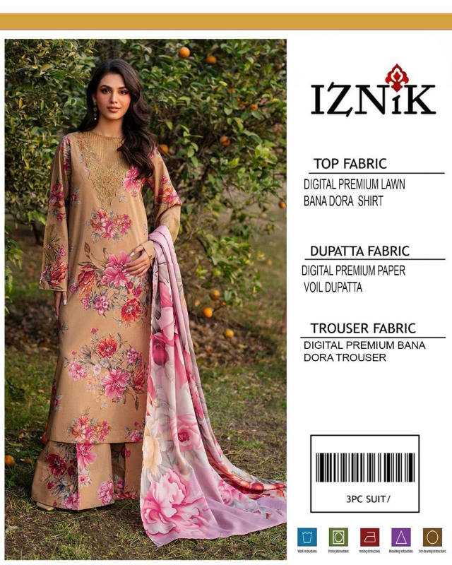 3 Pcs Women's Unstitched Digital Print Suit Design No #11