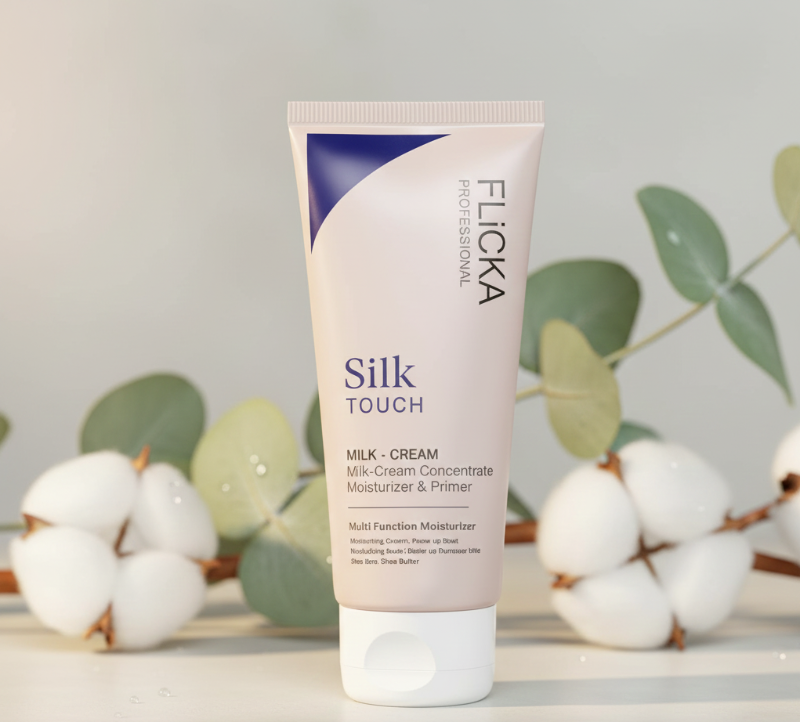 Flicka Professional Silk Touch Milk-Cream Concentrate – 3-In-1 Moisturizer, Primer & Makeup Remover