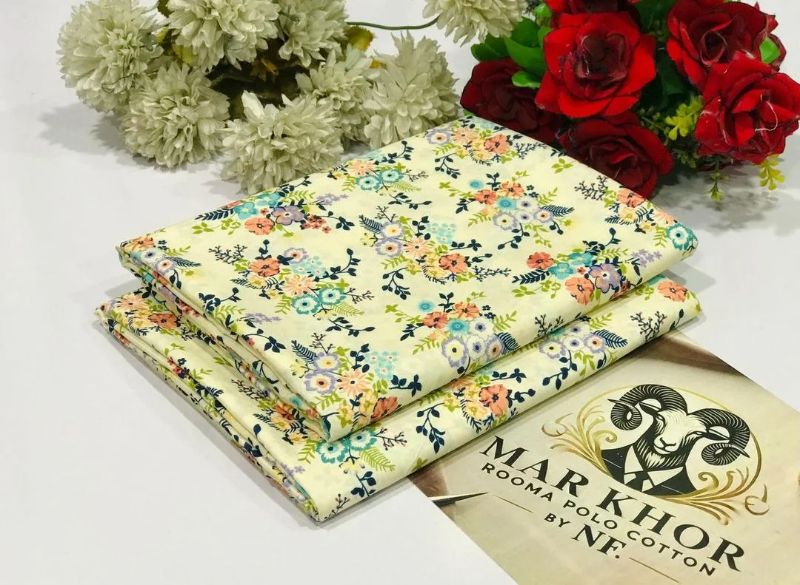 Winter Polo Catton Unstitched Printed Suit #Design No 12