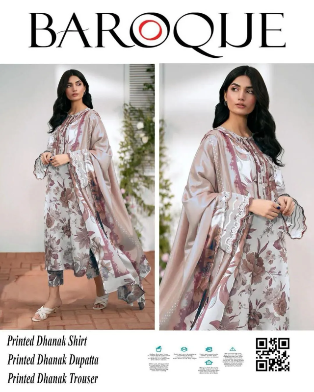 3 Pcs Women's Unstitched Digital Print Suit #Article No 20