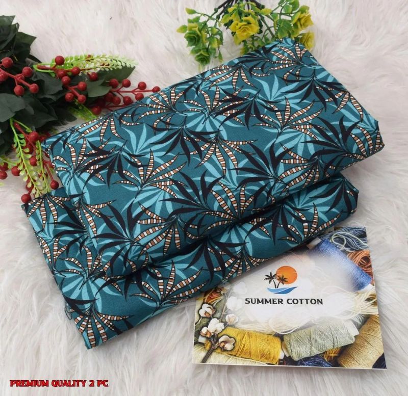 Elegant Printed Polo Catton Unstitched #Article No 21