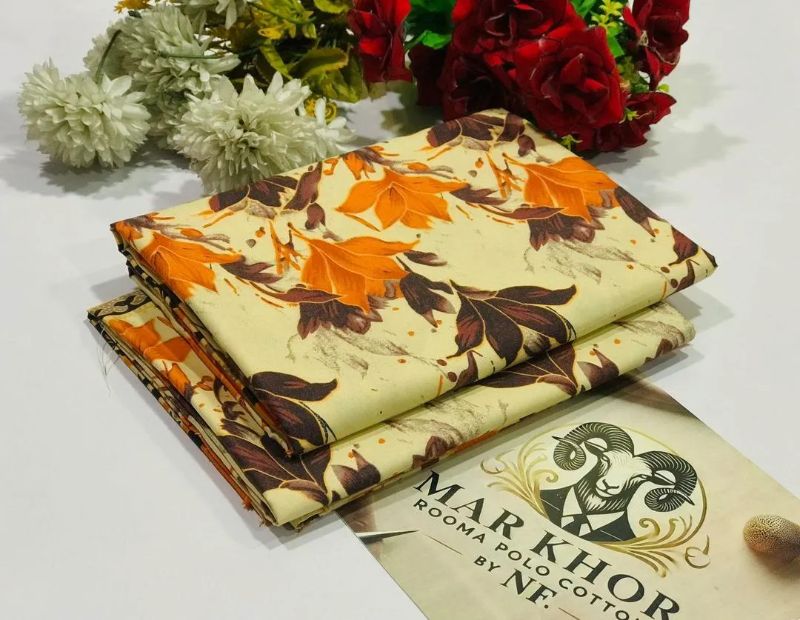 Winter Polo Catton Unstitched Printed Suit #Design No 18