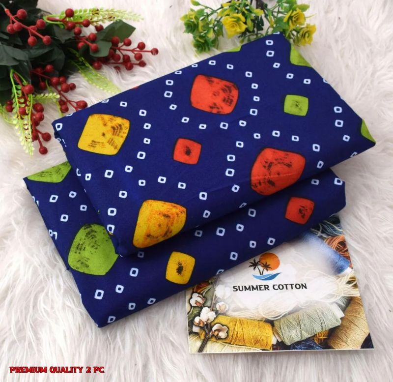 Elegant Printed Polo Catton Unstitched #Article No 17