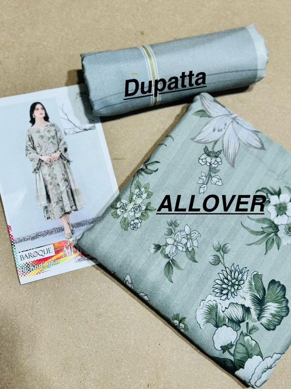 3 Pcs Viscose Digital Print Women's Unstitched Suit