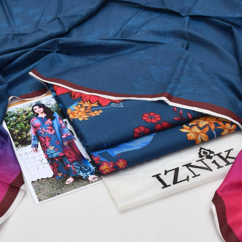 3 Pcs Women's Unstitched Digital Print Suit Design No #09