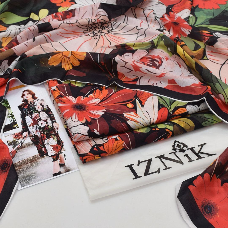 3 Pcs Women's Unstitched Digital Print Suit Design No #13