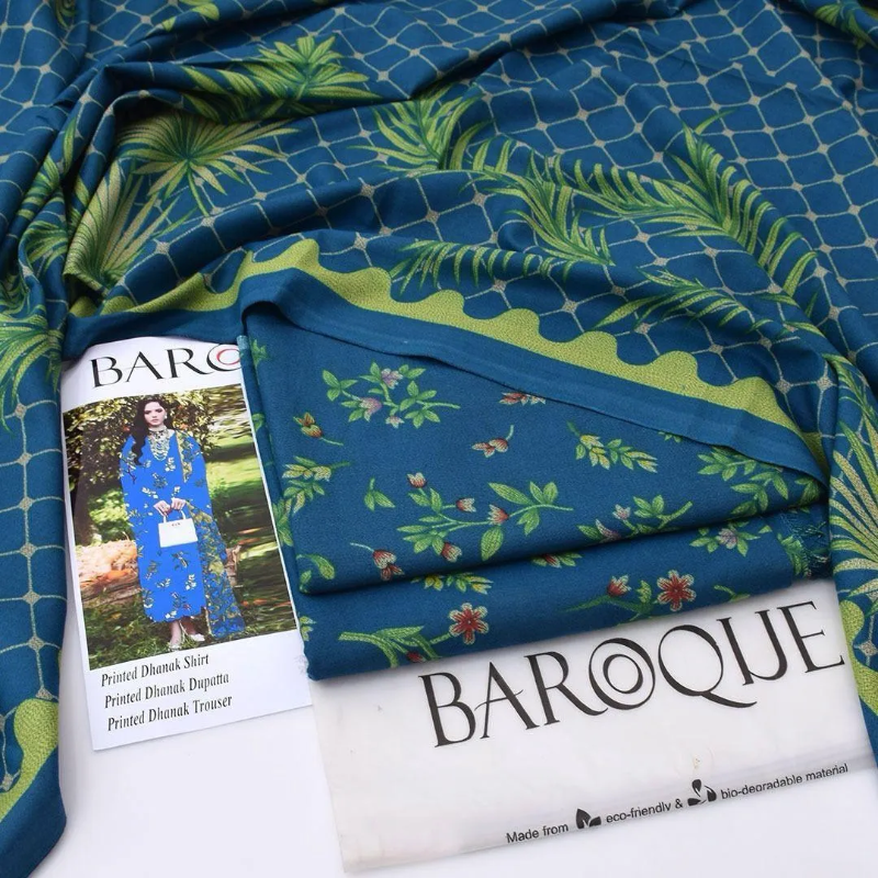 3 Pcs Women's Unstitched Digital Print Suit #Article No 26