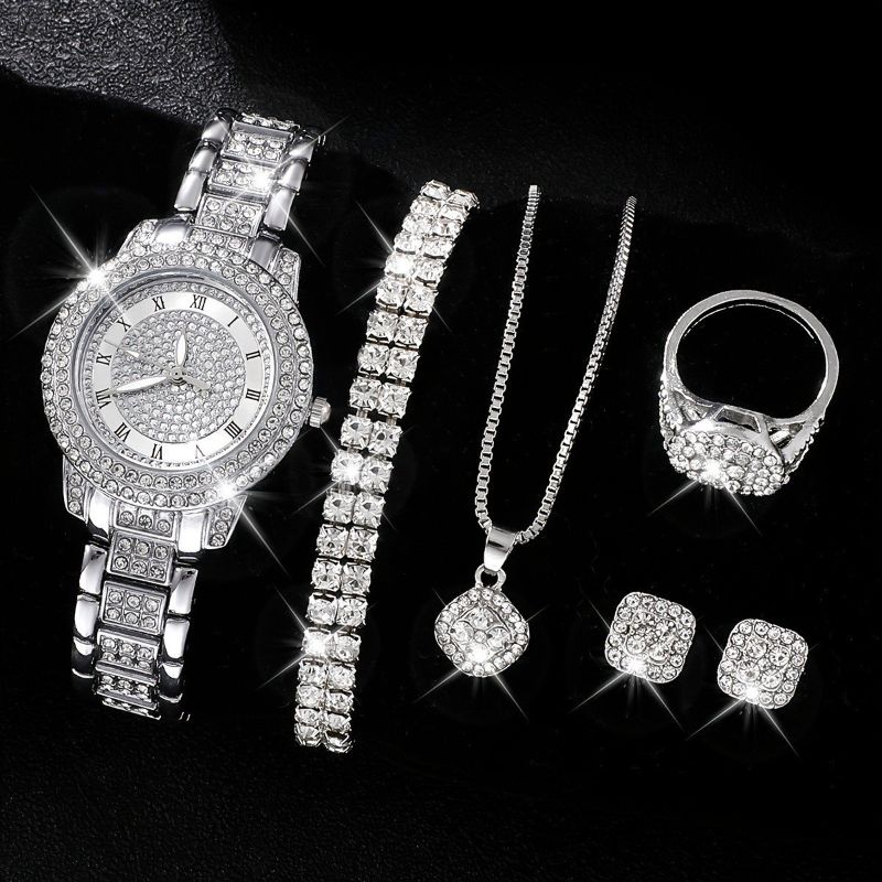 Women's Cornucopia Diamond Watch suit Explosions 5pcs Bracelet Accessories
