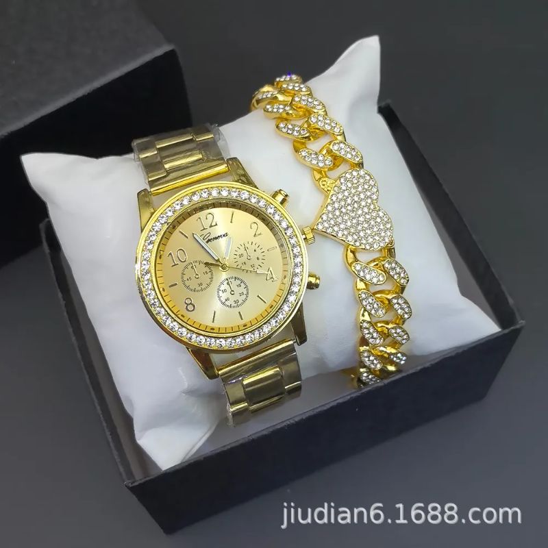 wristwatch set women's Bracelet Watch set for Foreign Trade diamond watches women