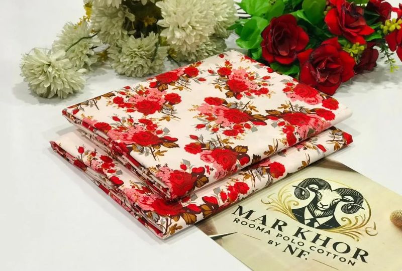 Winter Polo Catton Unstitched Printed Suit #Design No 2