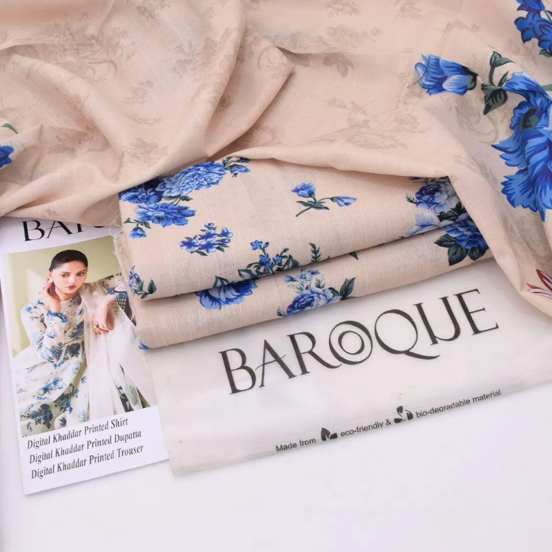 3 Pcs Women's Unstitched Digital Print Suit #Article No 04