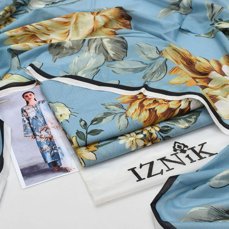 3 Pcs Women's Unstitched Digital Print Suit Design No #10