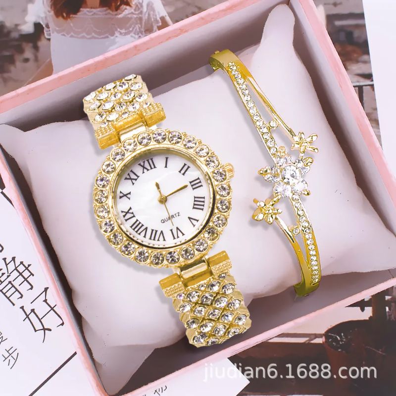 wristwatch set women's Bracelet Watch set for Foreign Trade diamond watches women