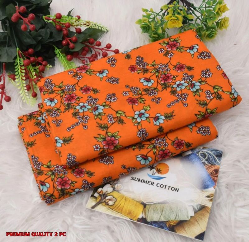 Elegant Printed Polo Catton Unstitched #Article No 11