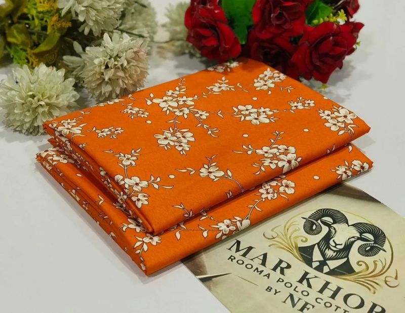 Winter Polo Catton Unstitched Printed Suit #Design No 4