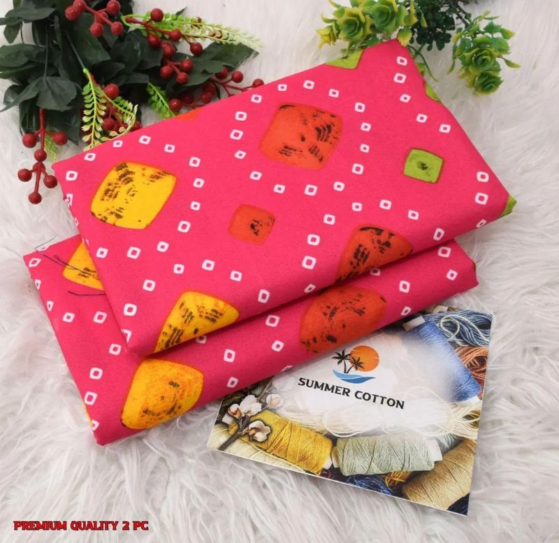 Elegant Printed Polo Catton Unstitched #Article No 31