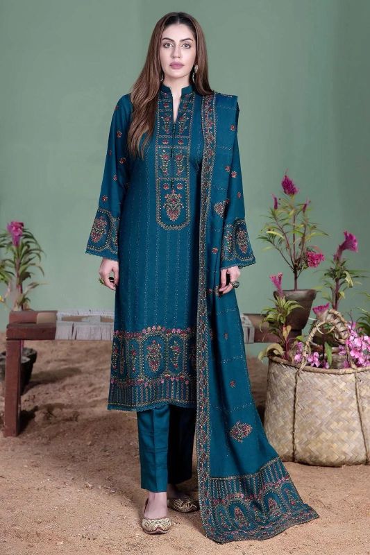 4 PC Embroidered Unstitched Women's Suit #Art 6