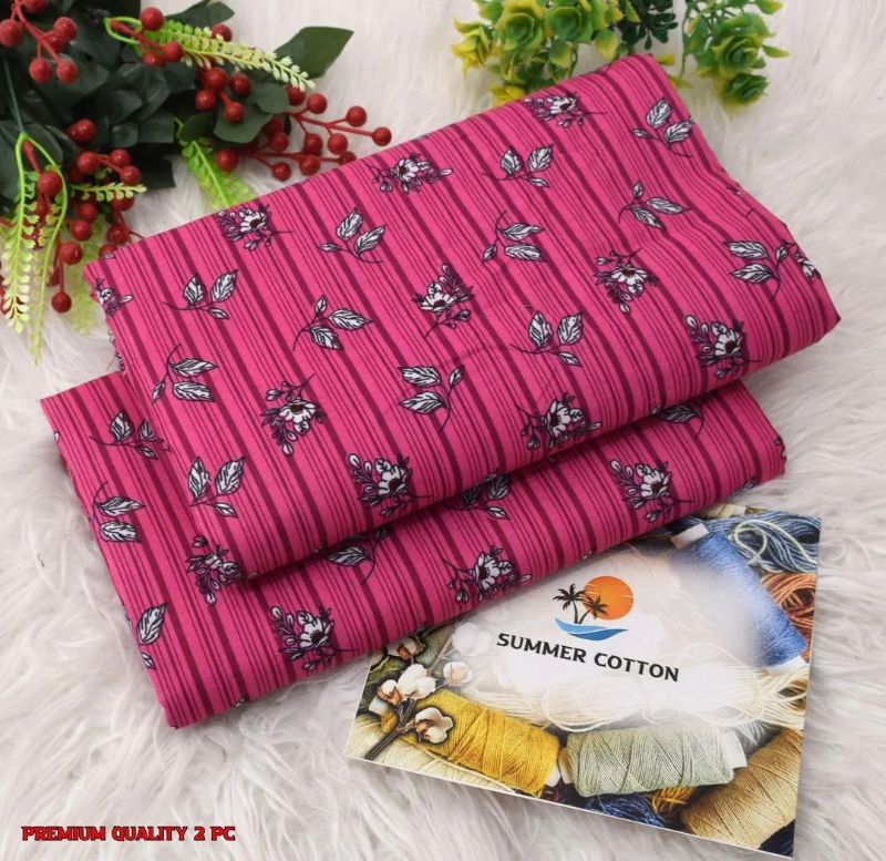 Elegant Printed Polo Catton Unstitched #Article No 28