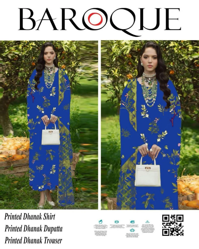 3 Pcs Women's Unstitched Digital Print Suit #Article No 26