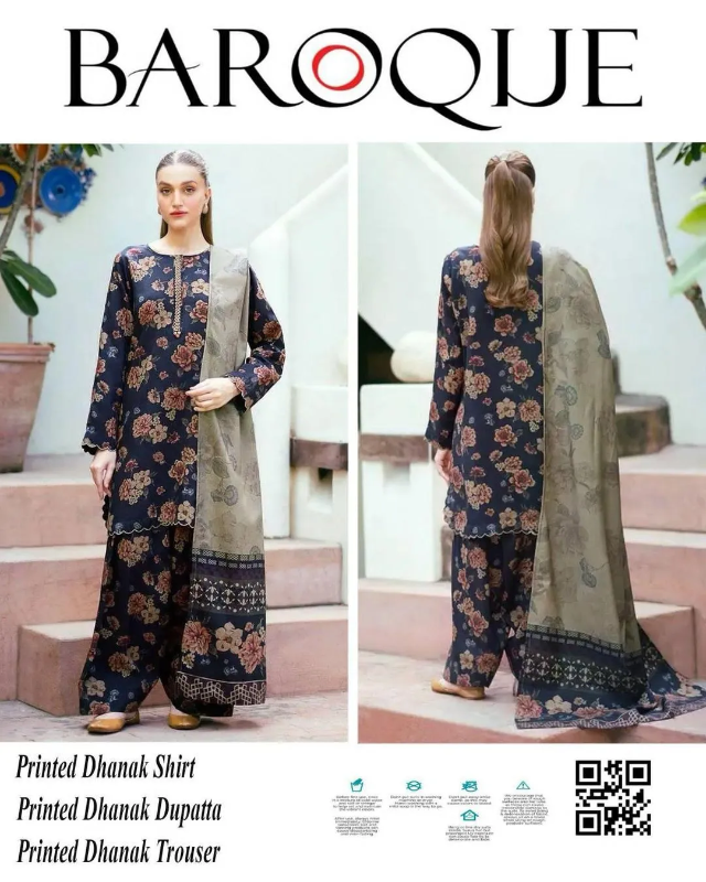 3 Pcs Women's Unstitched Digital Print Suit #Article No 24