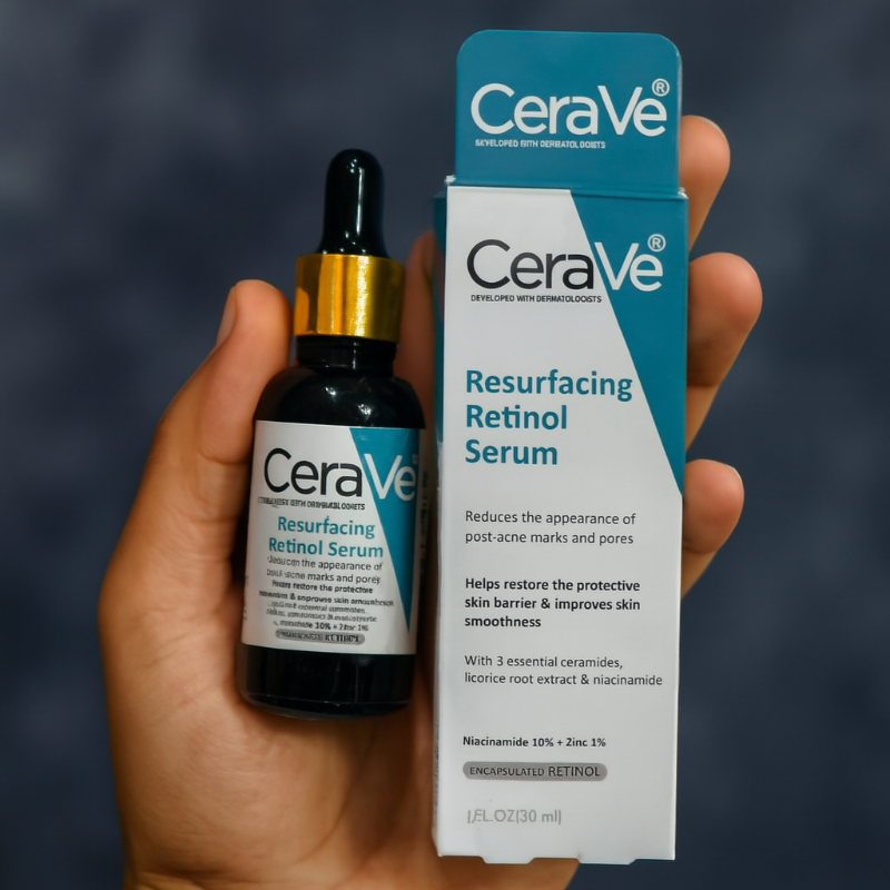 Cerave Resurfacing Retinol Serum 30ml – Gentle Face Serum For Smoother Skin Texture, Reduces Post Acne Marks, And Restores Healthy Radiant Complexion