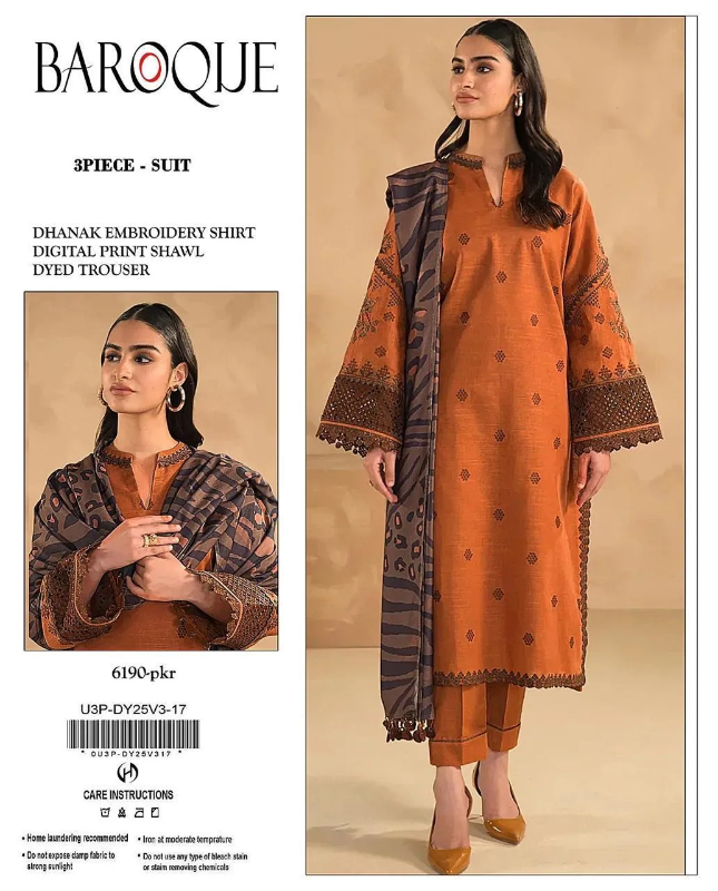 3 Pcs Women's Unstitched Digital Print Suit #Article No 11