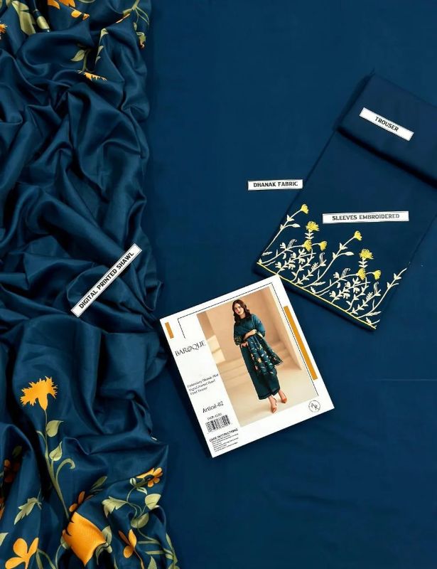 4 PC Embroidered Unstitched Women's Suit #Art 10