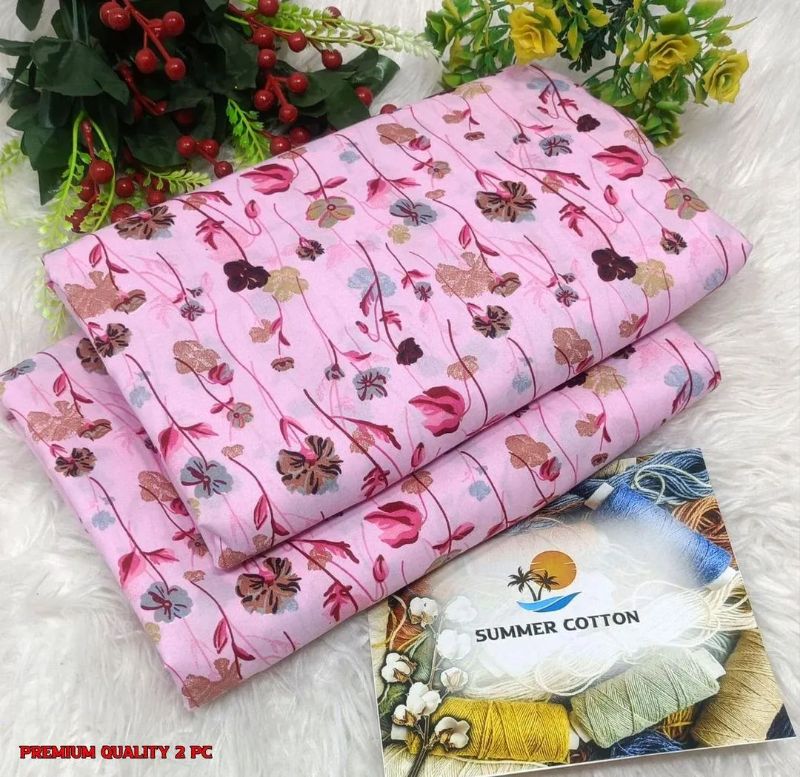 Elegant Printed Polo Catton Unstitched #Article No 13