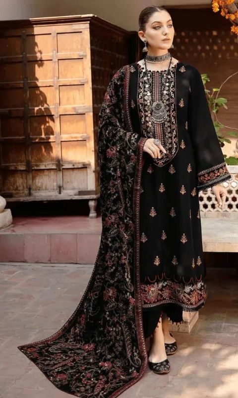 4 PC Embroidered Unstitched Women's Suit #Art 14
