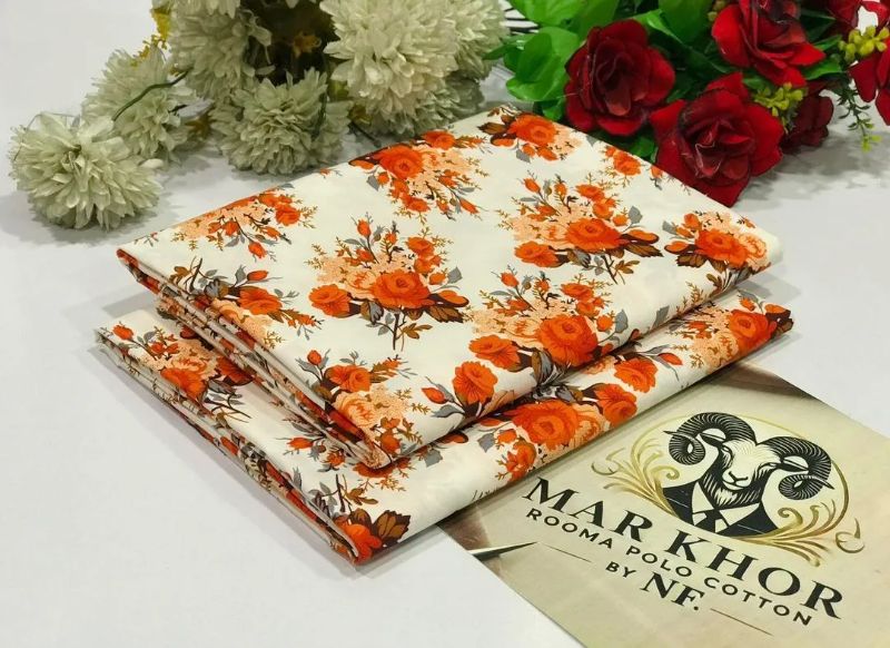 Winter Polo Catton Unstitched Printed Suit #Design No 10