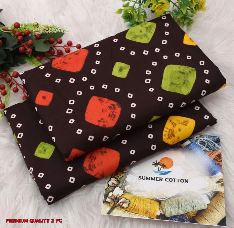 Elegant Printed Polo Catton Unstitched #Article No 20