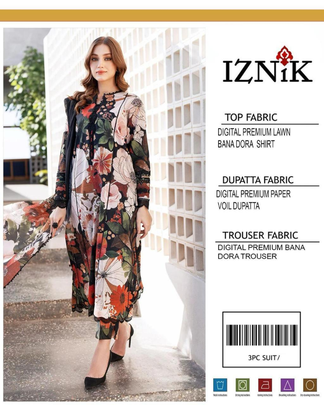 3 Pcs Women's Unstitched Digital Print Suit Design No #13