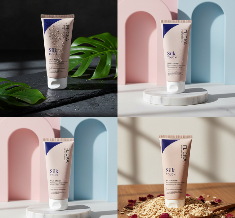 Flicka Professional Silk Touch Milk-Cream Concentrate – 3-In-1 Moisturizer, Primer & Makeup Remover