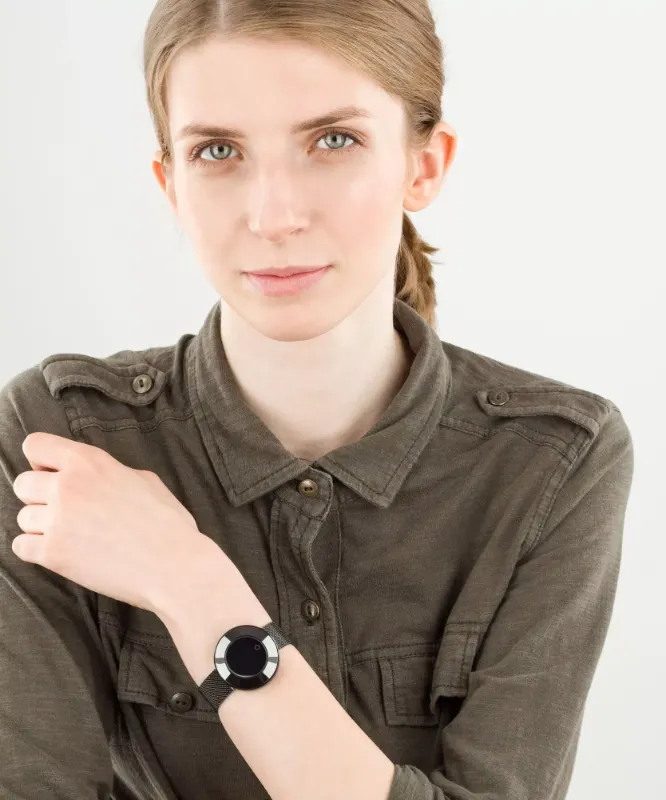 Ladies Smart Watch with Mesh Strap (Black)