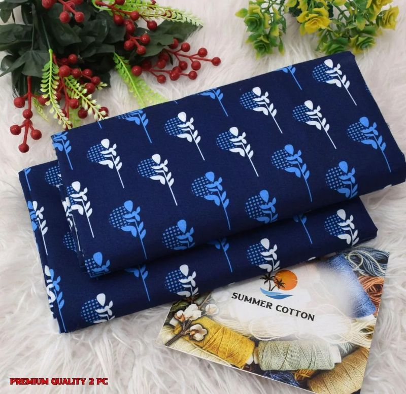 Elegant Printed Polo Catton Unstitched #Article No 37