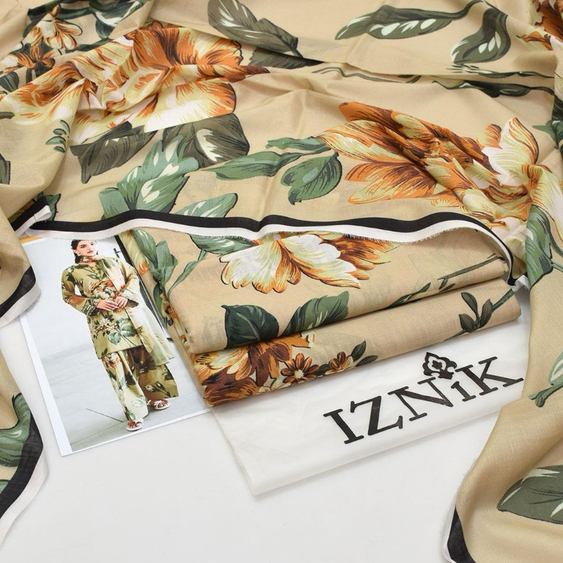 3 Pcs Women's Unstitched Digital Print Suit Design No #06