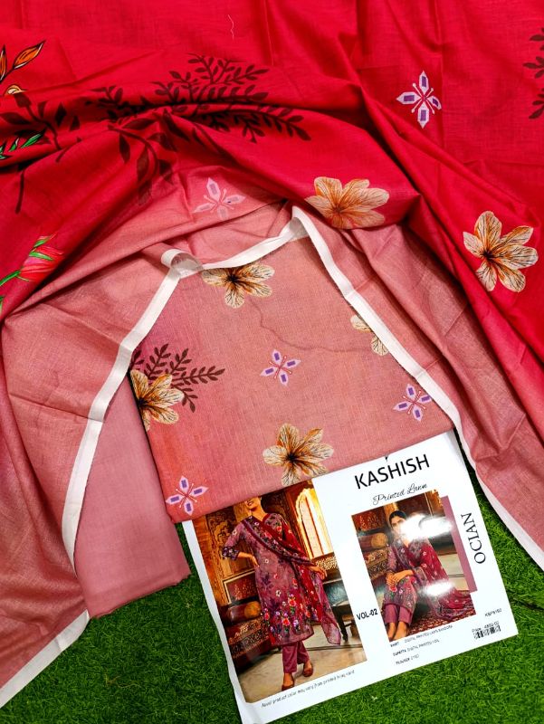 Kashish Bana Dora 3 Piece Premium Printed Lawn Shirt Premium Cambric Trouser And Premium Printed Pure Voil Lawn Dupatta (4)