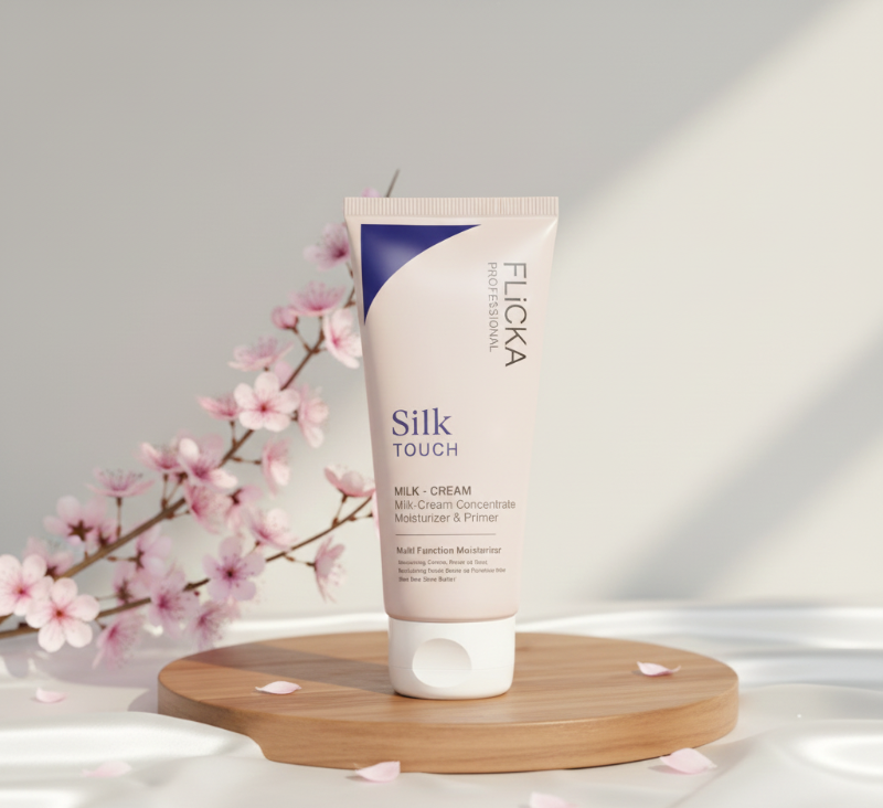 Flicka Professional Silk Touch Milk-Cream Concentrate – 3-In-1 Moisturizer, Primer & Makeup Remover