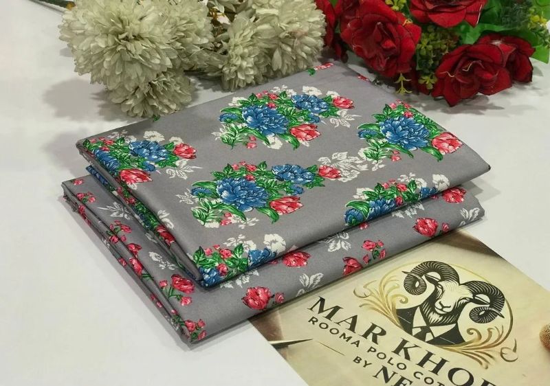 Winter Polo Catton Unstitched Printed Suit #Design No 15