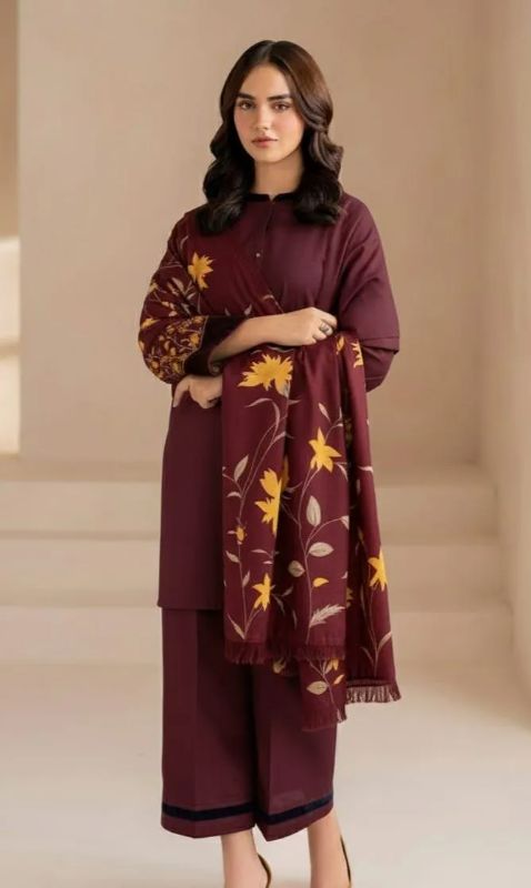 4 PC Embroidered Unstitched Women's Suit #Art 12